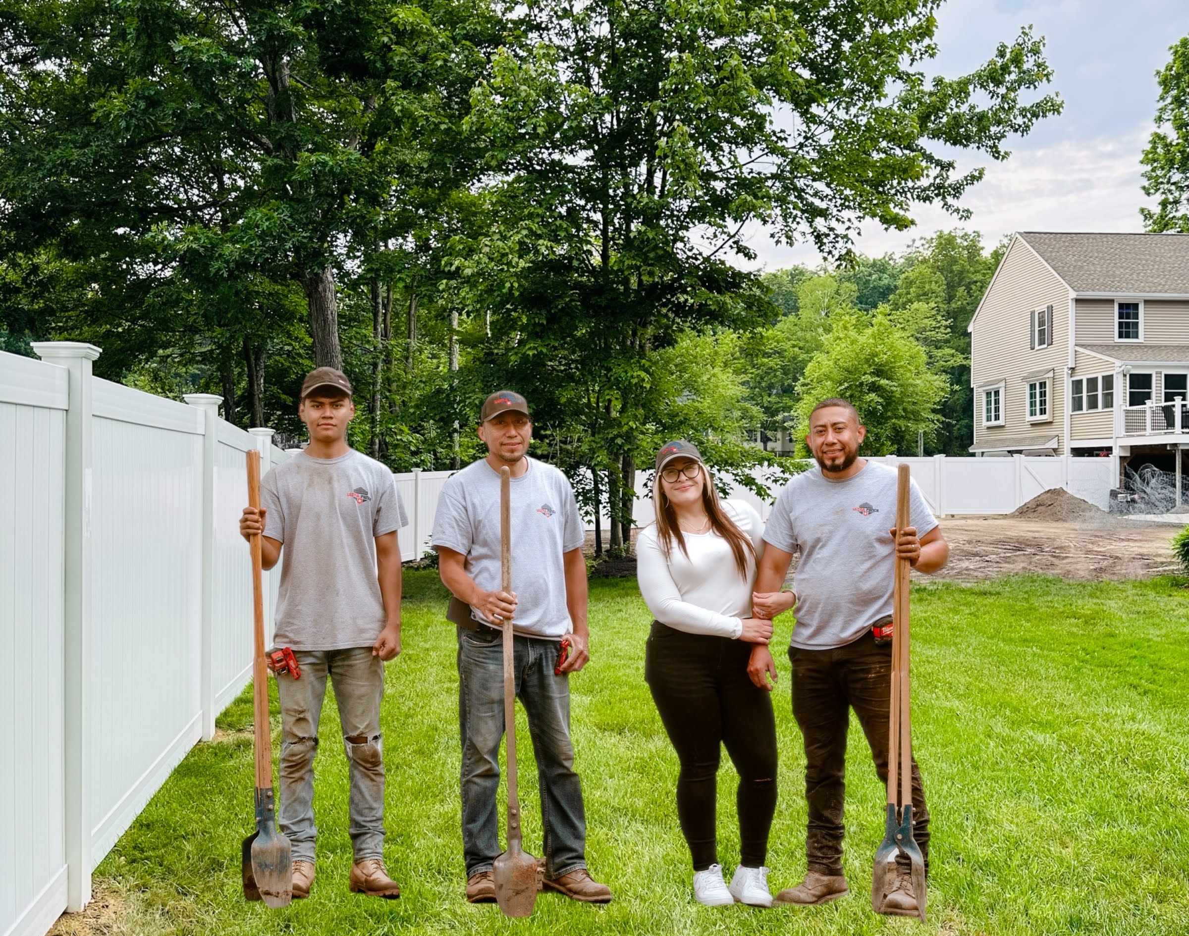 Ultra Fence LLC crew installing a fence